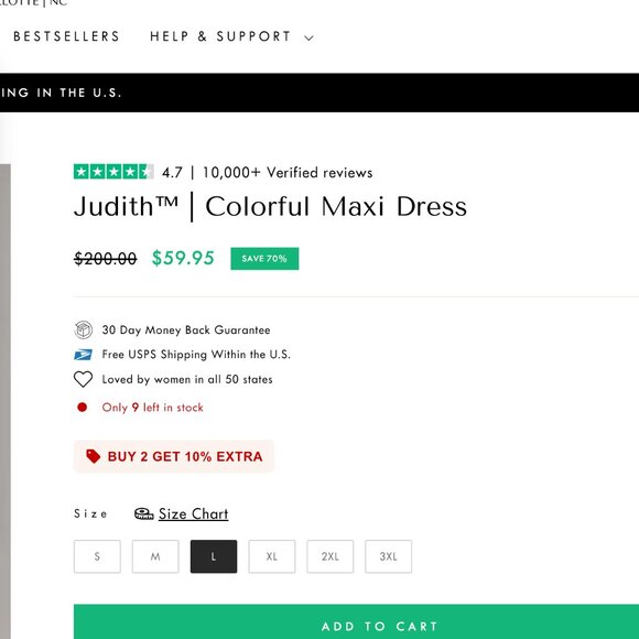 Judith Colorful Maxi Dress Size Medium - Picture 3 of 8